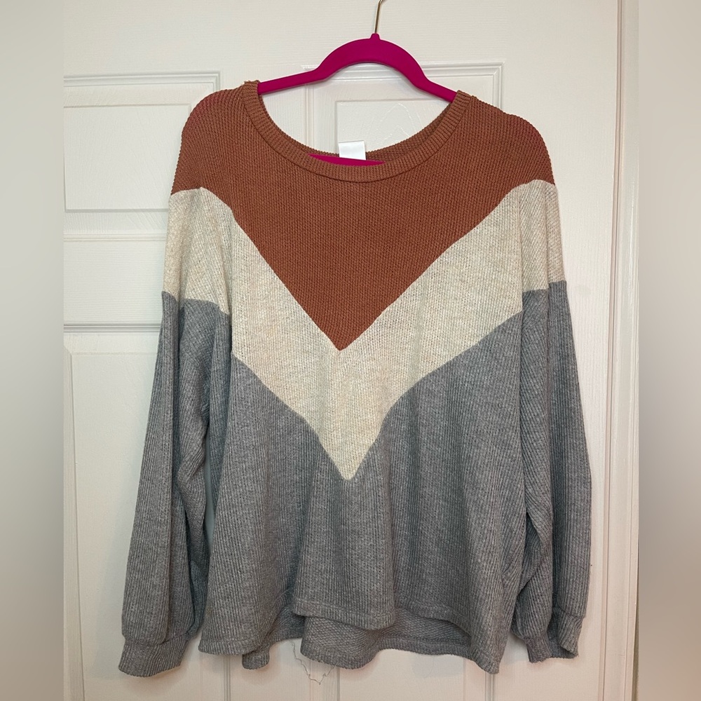 Color Block Sweater Top